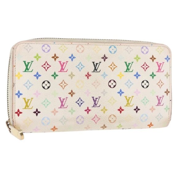 LOUIS VUITTON Monogram Multicolor Zippy Wallet Wallet White - Picture 1 of 15